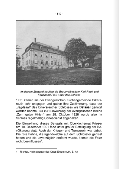 Leseprobe Rittergut und Schloss Erkersreuth